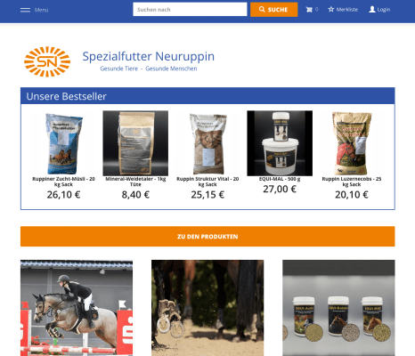 SN Neuruppin Onlineshop Startseite