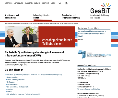GesBIT Website Screenshot